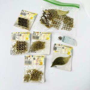 Bulk Jewelry Making Supplies Lot Filigree Connectors Leaf Pendants BellyDance